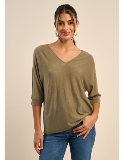 Pull oversize manches chauves souris