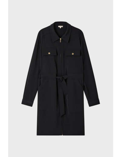 Robe courte zippée à col -SORAYA