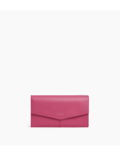 Grand portefeuille Charlotte en cuir lisse
