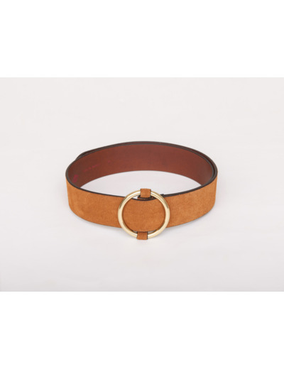 Ceinture en nubuck boucle cercle