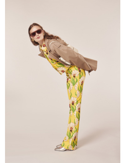 Pantalon Paivan Jaune en Polyester