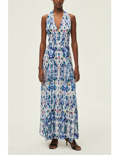 Robe longue dos nu imprimée - ELHAMMY