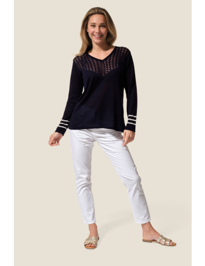 Pull femme col V Oumiha
