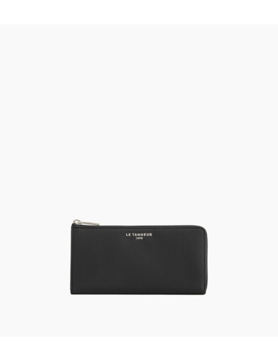 Compagnon zippé Emilie en cuir signature T