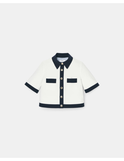 Chemise courte bicolore