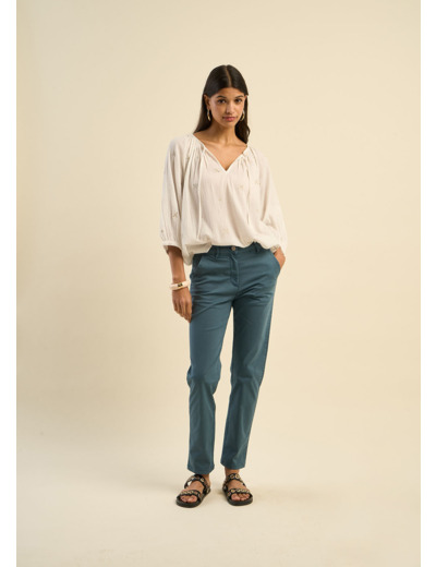 Pantalon chino taille basse