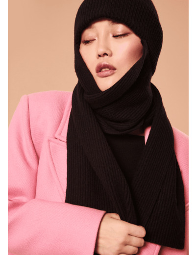 Bonnet Azhar Noir en Laine