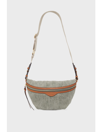 Sac banane en toile et cuir - ABBIE