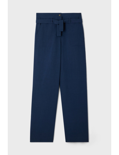 Pantalon large en lin mélangé - JASPER