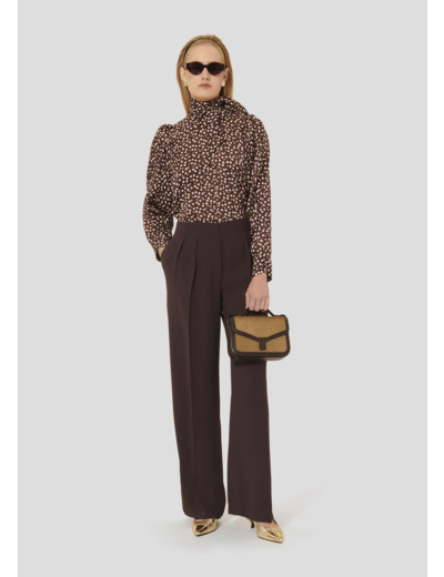 Pantalon Parigi Chocolat en Polyester