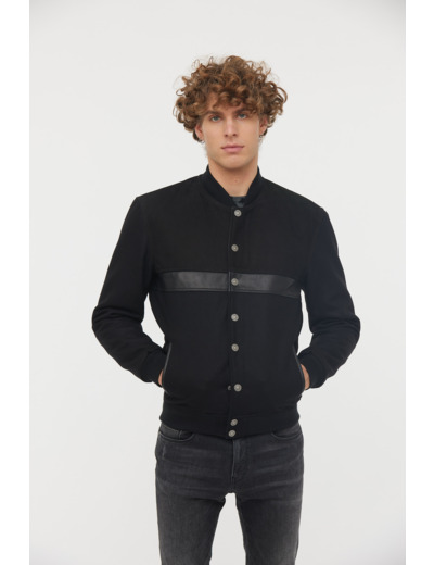 Teddy en laine et cuir