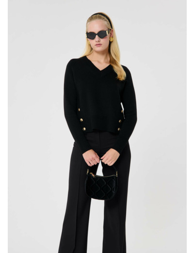 Pull Promesse Noir en Polyester