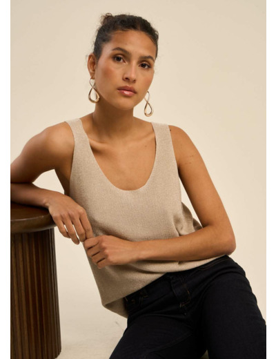 Débardeur en maille scintillante