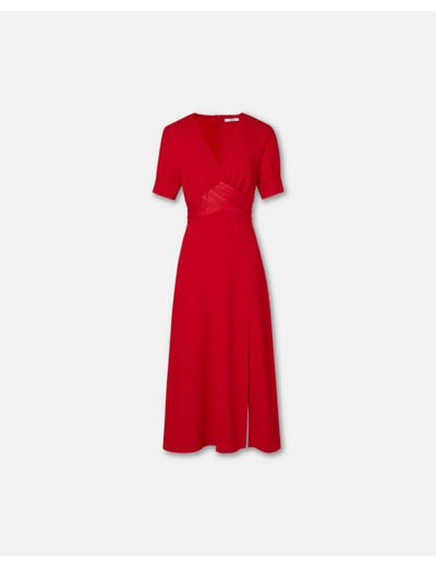 Robe Roseau Rouge en Polyester