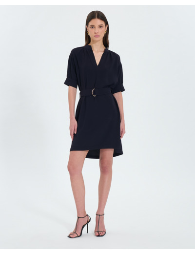 Robe courte en crêpe nocturne