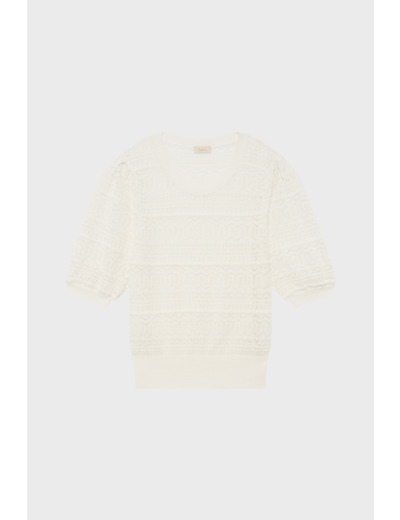 Pull ajouré en lin et coton - JOSSLYN