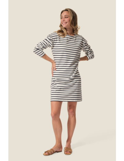 Robe rayée à manches longues Benjamine