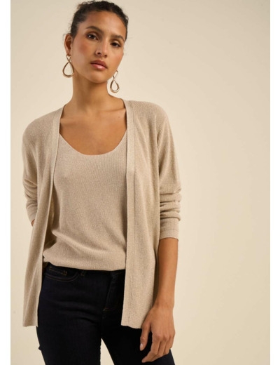 Gilet scintillant à coupe droite