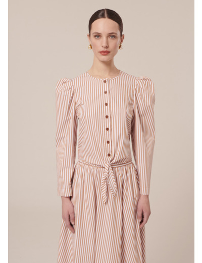 Chemise Cleo Cognac en Coton