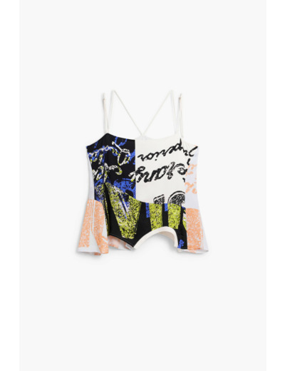 Blouse À Bretelles En Tissu – Femme