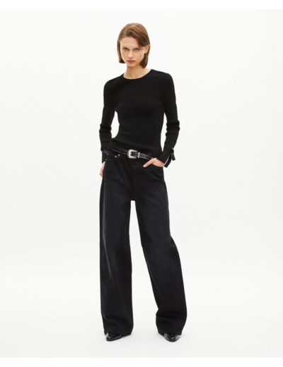 Pull avec rubans noir black