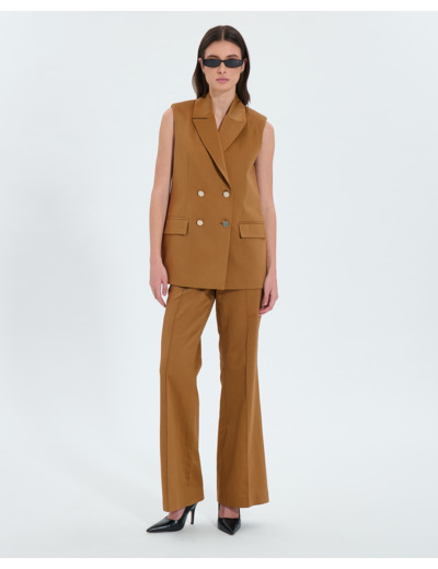 Veste sans manches tabac