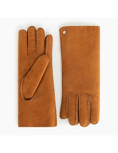Gants femme en cuir d'agneau retourné