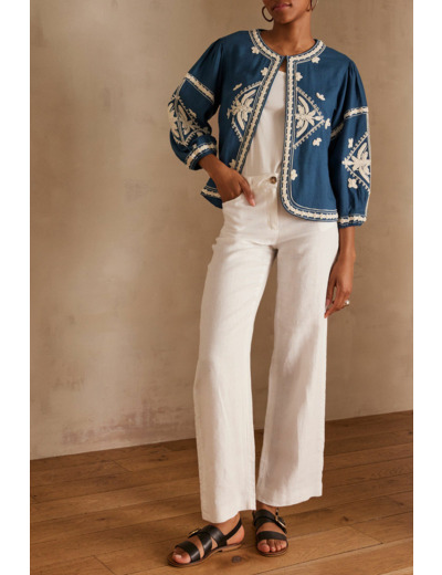 Veste CYNTHIA en coton brodé