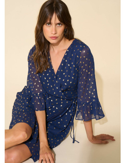Robe courte cache-coeur