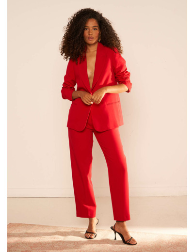 Pantalon tailleur taille haute