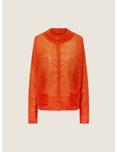 Cardigan poivron grille