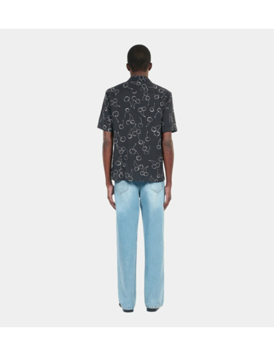 Chemise Manches Courtes Avec Imprimé Cerise black