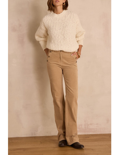 Pantalon flare NINON en velours