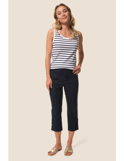 Pantacourt femme taille élastiquée Linda