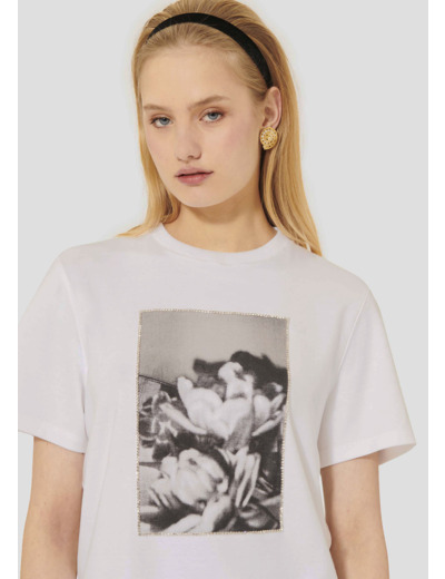 T-Shirt Taratulip Blanc en Coton