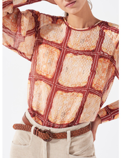 Blouse terre cuite