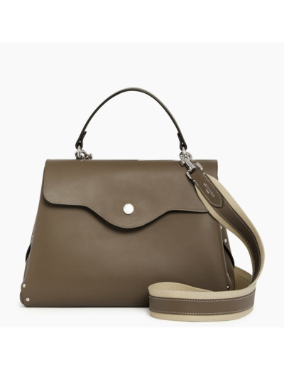 Sac à main moyen modèle Sans Couture en cuir lisse