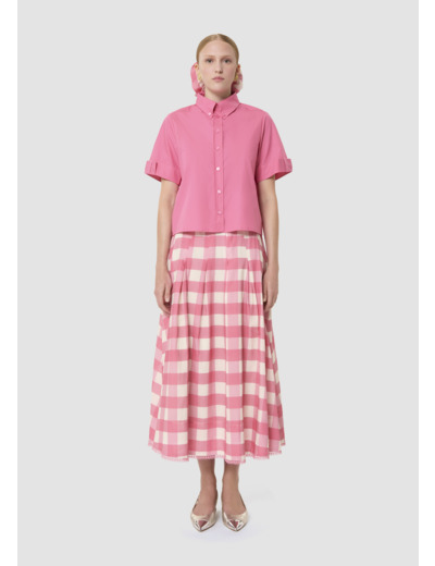 Chemise Charles rose en popeline