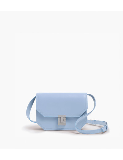 Petit sac bandoulière Rose en cuir lisse
