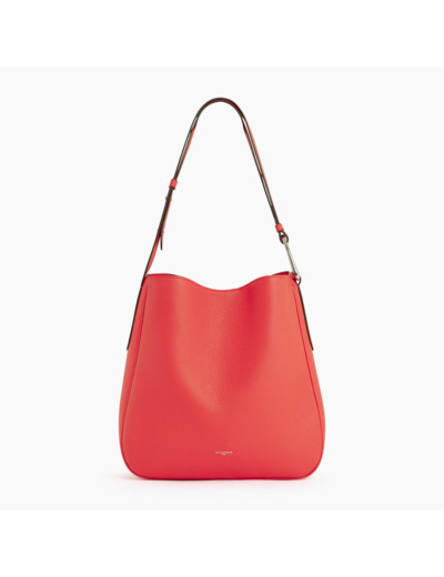 Grand sac hobo Madeleine en cuir grainé