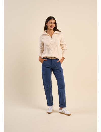 Pantalon cargo taille haute