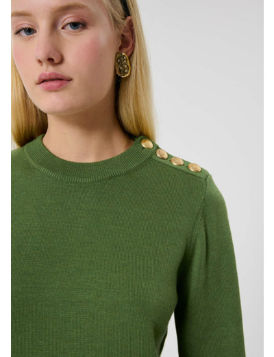 Pull Prunette Cactus en Polyester