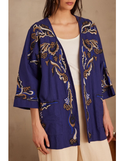 Veste NOURIA brodée en coton