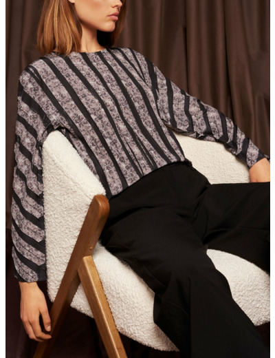 Blouse pollen argente