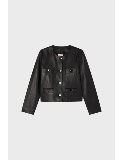 Veste courte en cuir - BURCINE