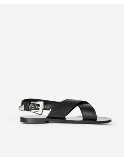 Sandales En Cuir Noir black