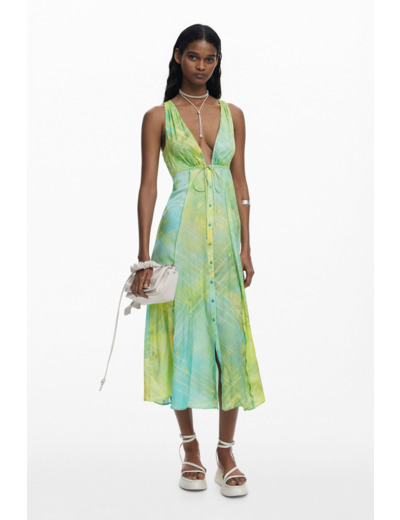 Robe Sans Manches En Tissu – Femme