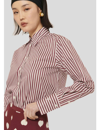 Chemise Clarisse Bordeaux en Coton