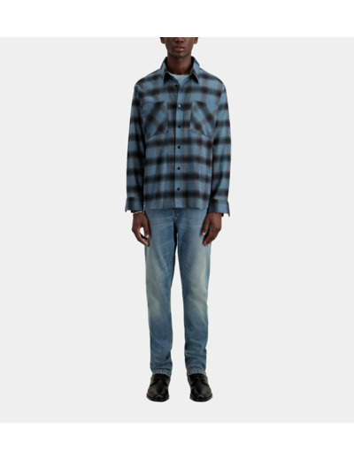 Chemise À Carreaux Bleus
