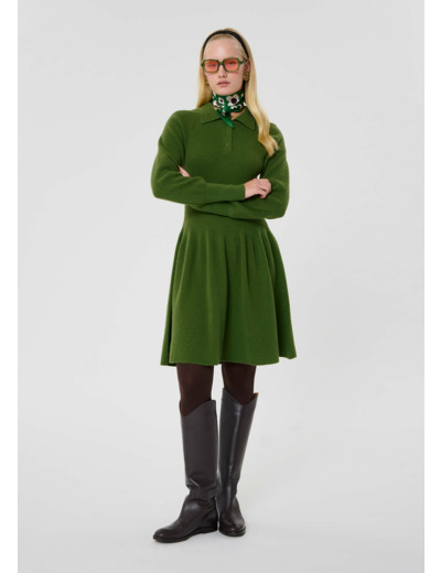 Robe Rosemarie Cactus en Laine Merinos